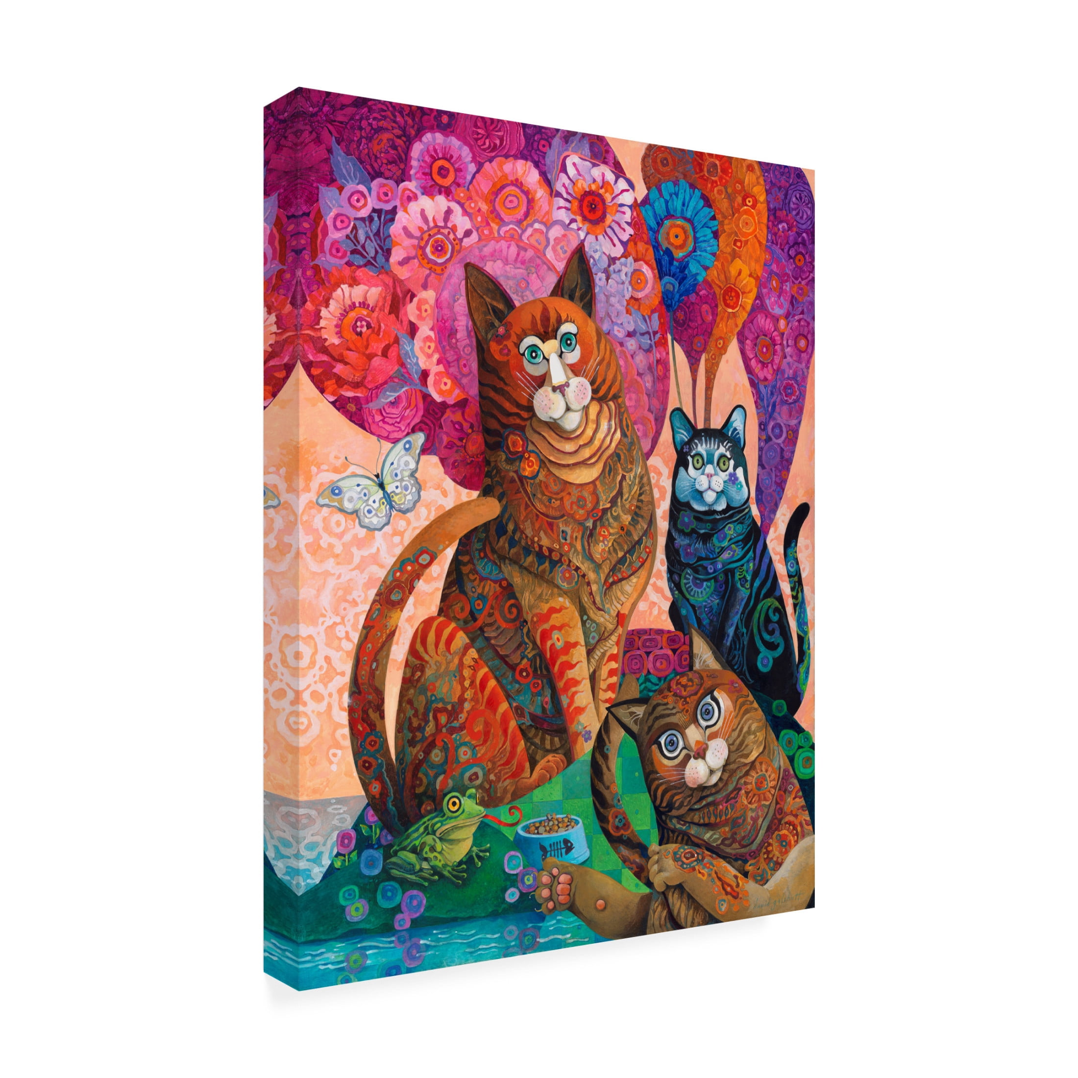 Canvas Wall Art - David Galchutt 'Feline Fotobomb' Wall Art for Living Room, Bedroom, or Office Décor by Trademark Fine Art - 18 x 24 Inches