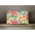 thumbnail image 2 of Indiana Peonies in Watercolor Fabric Decorative Pillow, 2 of 4