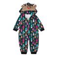 thumbnail image 4 of Odeerbi Christmas Onesie Pajamas for Family Holiday Sleep Jumpsuit Long Sleeve Family Christmas Pajamas Matching Sets Toddler Fashion Lattice Print Plush Jumpsuit Sleepwear PJs Set Green, 4 of 4