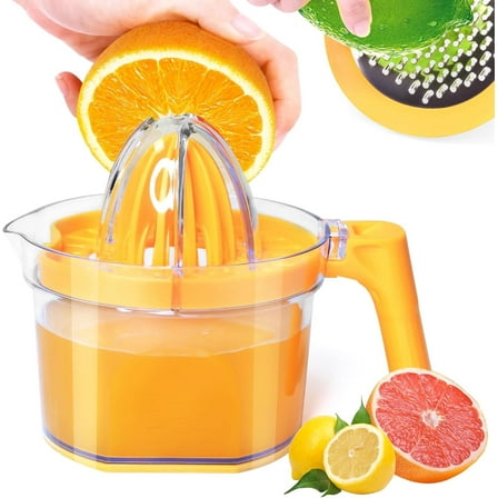 Blusmart Citrus Juicer 4-in-1 Manual Juicer, 21oz  Multifunctional Hand Orange Juicer, Lemon Lime Squeezer with Comfortable Grip Handle
