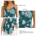 thumbnail image 4 of Top holgado sin mangas con escote en V y tirantes dobles para mujer para fiestas de verano, 4 of 5