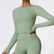 thumbnail image 2 of Camisetas de Yoga sin costuras para mujer, Top corto, camisas de manga larga para Yoga, deportes, Fitness, ropa de gimnasio, camisetas de entrenamiento con realce, camisetas deportivas, 2 of 5