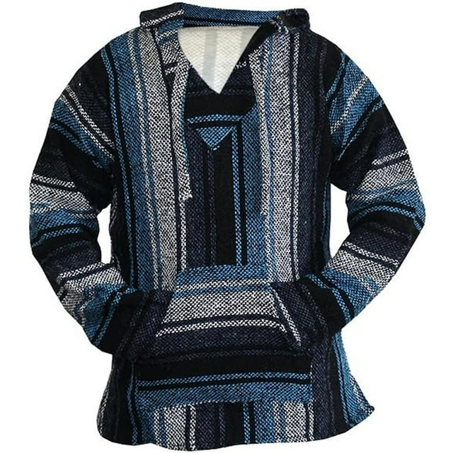 Chandail à Capuchon Mexicain Hippie de Surf Poncho Chandail Chandail Molletonné Chandail Molletonné Sans Capuche pour Homme TG