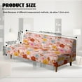 thumbnail image 2 of SCRAWLGOD Floral Spot Print Pink Armless Futon Cover Stretch Sofa Bed Slipcover Protector Elastic Futon Cover, Machine Washable Couch Covers with Elastic Bottom, 2 of 7