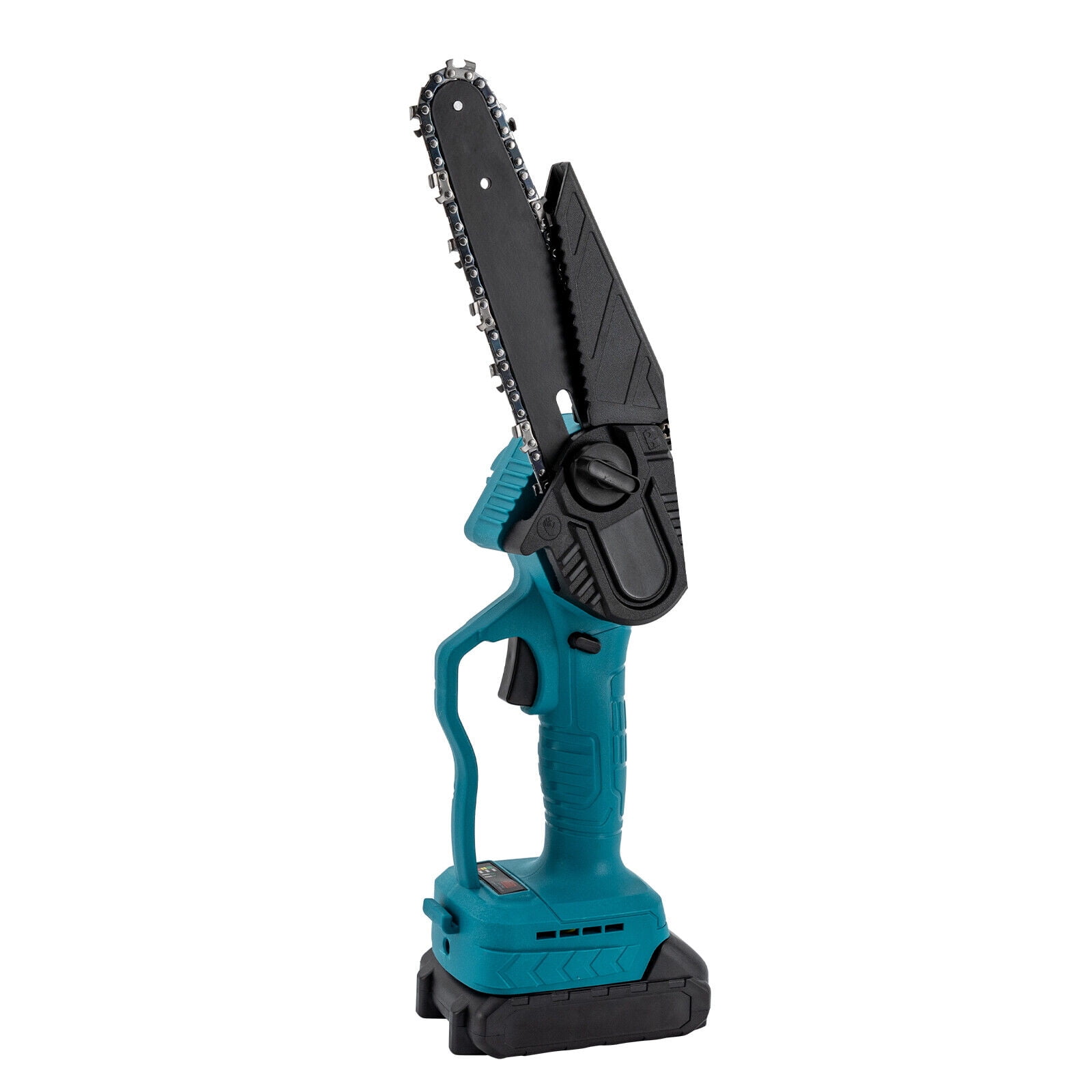 6" Cordless Mini Chainsaw, 110V Handheld Mini Pruning Saw,Battery Powered Electric Chainsaw for Wood Cutting, Tree Trimming (Blue)