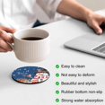 thumbnail image 3 of Blue Snowman Christmas Coasters Set of 2, Absorbent Coasters for Drinks, Winter Snowflake Xmas Gifts Coaster for Desk Coffee Table Protection, Home Decor House Warming Gifts 4", 3 of 8