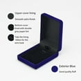 thumbnail image 2 of tssuouriy Flocking Jewelry Box Portable Solid Color Stylish Display Replacement Rectangular Brooch Bracelet Jewellery ABS Case Blue 1Set, 2 of 6
