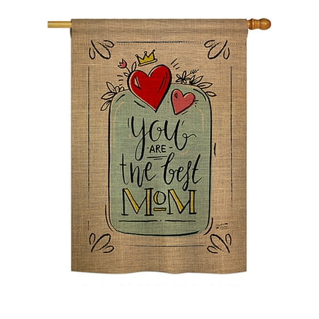 Angeleno Heritage H137162-BO The Best Mom Summer Mother's Day Impressions Decorative Vertical 28