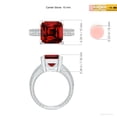 thumbnail image 5 of ANGARA Lab Grown Square Cut Ruby Solitaire Ring with Milgrain Detailing for Women in 14K White Gold (Size-10mm) | July Birthstone Jewelry for Her | Lab-Grown Ruby Engagement Rings, 5 of 8