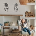 thumbnail image 4 of 4 piezas de decoración de pared de madera con diseño de modelo y flores, arte de pared minimalista de madera, arte de pared hueco negro, letreros colgantes de pared abstractos modernos para sala de, 4 of 6