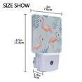 thumbnail image 4 of WOBOGO Flamingo Pattern with Tropical Leaves LED Night Light 2 Pcs Set 0.5 Watt Wall Plug in Dusk to Dawn Automatic Switch Soft White Light, 4 of 7