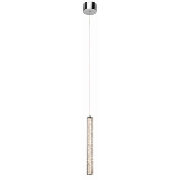 Elan Lighting Crushed Ice LED Pendant in Chrome