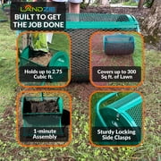 Landzie Compost Spreader 24 Inch Walk-Behind Lawn & Garden Spreader with Metal Mesh Basket