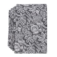 thumbnail image 2 of Bar Iii Men's Wiles Skinny Floral Tie Black White Necktie, 2 of 3