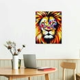 thumbnail image 5 of ZFLMY Lion Colorful Painting Pop Art Canvas Print Home Decor 16x20in, 5 of 5