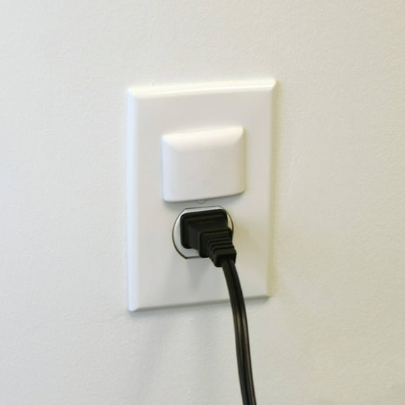 StayPut Single Outlet Plugs - White 12pk