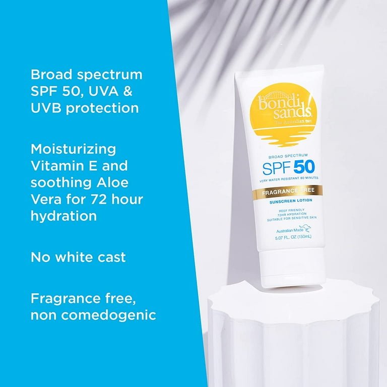 送料無料 日本 Bondi Sands Fragrance Free Sunscreen Body Lotion SPF 50 UVケア・サンオイル