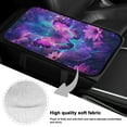 thumbnail image 7 of Yuyamidu Purple Butterfly Car Center Console Cover Sunflower Armrest Cover for Car Truck Van Easy to Install Auto Arm Rest Cover Car Accessories with Elastic Bands, 7 of 7
