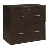 Alpine 2-Drawer Engineered Wood Lateral File with Lockdowel in Espresso Finish