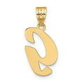 thumbnail image 3 of 14k Yellow Gold Polished Finish Script Design Letter G Initial Pendant, 3 of 4