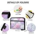 thumbnail image 3 of Accordion File Organizer with Zip Closure 13 Pockets Expanding File Folder Letter A4 Paper Document Organizer for Home Office Cute Pastel Watercolor Floral, 3 of 7