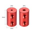 thumbnail image 3 of Shaft Coupling 2mm to 3mm Bore L20xD12 Robot Motor Wheel Rigid Flexible Coupler Connector Red 2 Pcs, 3 of 3