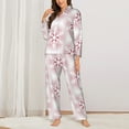 thumbnail image 2 of Naloa Christmas Snowflakes Pajamas for Women Set, Womens Pajama Sets, Lounge Sets for Women, 2pjs for Women-Small, 2 of 7