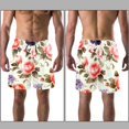 thumbnail image 3 of luoweisi Men's Beach Shorts Quick Dry Swim Trunks with Mesh Lining Flower XL, 3 of 5