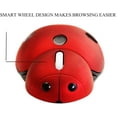 thumbnail image 3 of 2.4G Wireless Mouse Small Cute Animal Ladybug Shape 3000DPI Portable Mobile Optical Mouse with USB Receiver 3 Buttons Cordless Mouse for PC Mac Laptop Computer Notebook (Red), 3 of 6