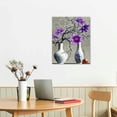 thumbnail image 3 of RUIYC Canvas Art Wall Decor Orchid Floral in Vase Picture Abstract Gray Posters Wall Decorations Ready to Hang for Bedroom Bathroom, 3 of 5