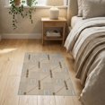 thumbnail image 3 of ODIKA 2'x3' Tan Beige Geometric Modern Design Washable Doormat Contemporary Abstract Pattern with Squares for Entryway, Kitchen, Laundry Room, Non-Slip, Low Pile, 3 of 7