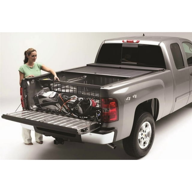 Roll N Lock; Roll-N-Lock Séparateur de Lit Cargo CM448 Gestionnaire de Cargaison; Fonctionne avec la Housse de Tonneau Rétractable Noir; Aluminium; Rabattable
