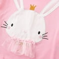 thumbnail image 2 of Toddler Shirts Kids Short Sleeve Shirt Bunny Print Cute Summer Tops Tees Graphic Baby Girl' Tops Pink 18 Months-24 Months, 2 of 7