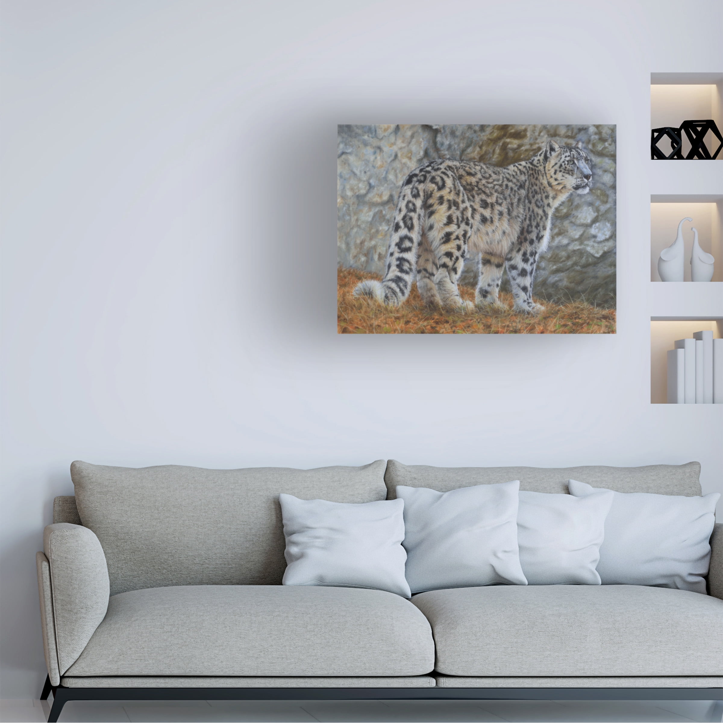 Steve Crockett 'Snow Leopard' Canvas Art