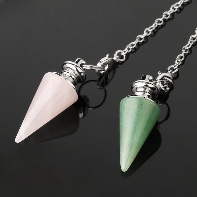 Cabeza de cristal de amatista en polvo, verde, con forma de Dongling, joyería cónica, unisex, para decoración del hogar