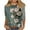 Gray Plus Size Blouse for Women_l, variant on CYMMPU Floral Pattern 3/4 Sleeve Tunic Tops Boho Blouses for Women Dressy Casual Crew Neck Fall Fashion Shirts Spring Tops Loose Fit Lightweight Basic T-Shirts 12