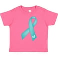 thumbnail image 3 of Inktastic Teal Awareness Ribbon Girls Toddler T-Shirt, 3 of 5