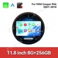 thumbnail image 2 of ZWNAV 11.8 inch Car Radio For BMW MINI R56 2007-2010 Stereo Upgrade Touch Screen Wireless CarPlay Android Auto GPS Navigation, 2 of 12