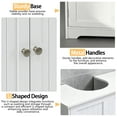thumbnail image 4 of PRIJESSE 24"x12"x24" Under Sink Storage, Bathroom Vanity Under Sink Pedestal with 2 Doors, Basin Cabinet with Adjustable Shelf, White, 4 of 7