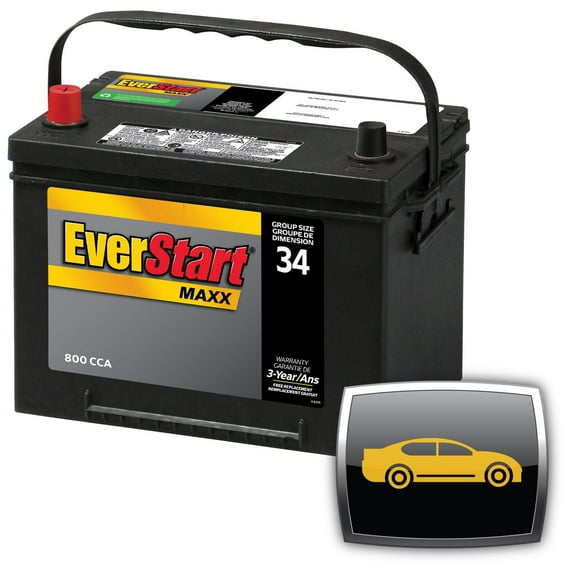 EverStart AUTO MAXX-34N, 12 Volt, Car Battery, Group Size 34, 800 CCA, EverStart, Car Battery