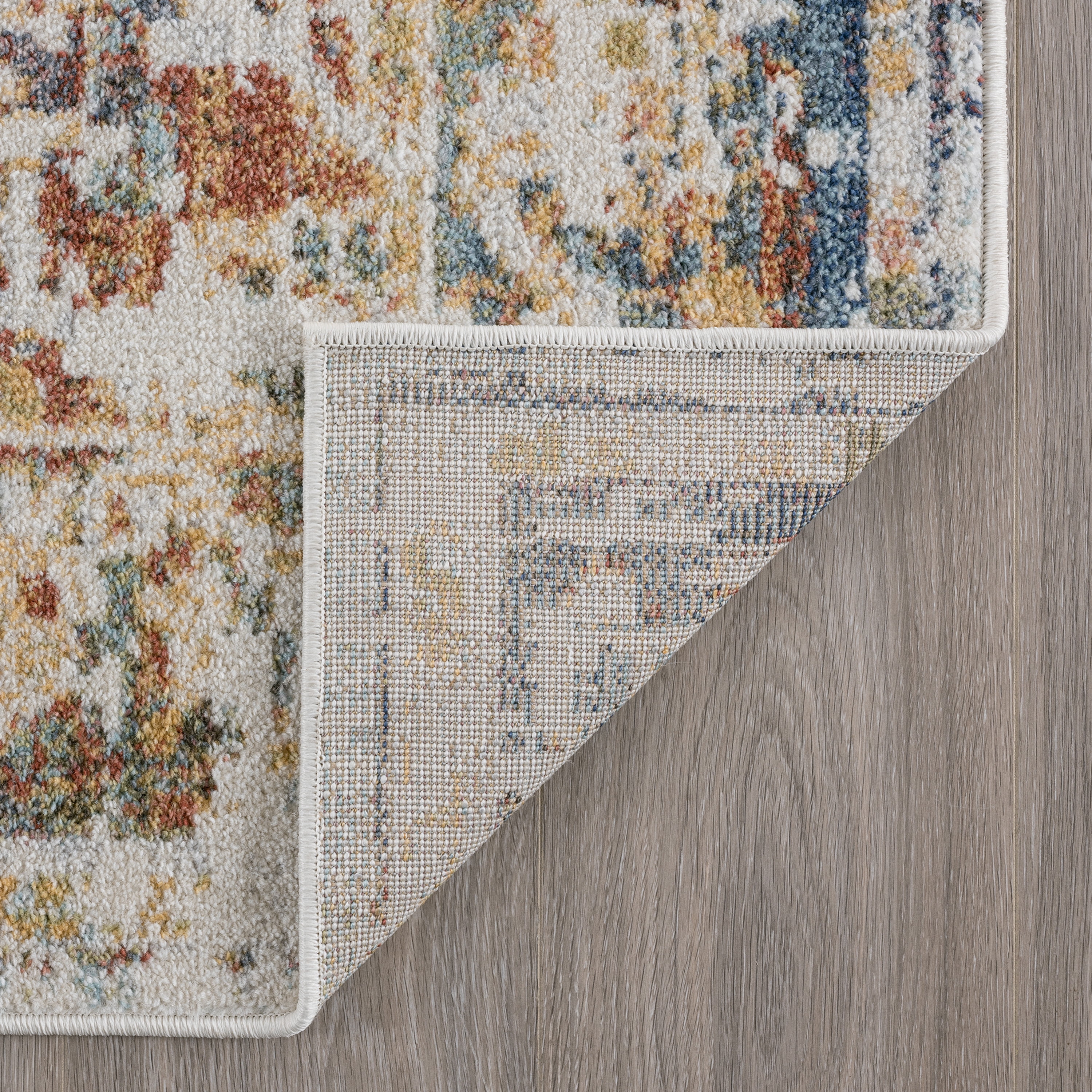 Traditional 4x6 Area Rug (4' x 5'3'') Oriental Navy, Cream Indoor Rectangle Easy to Clean