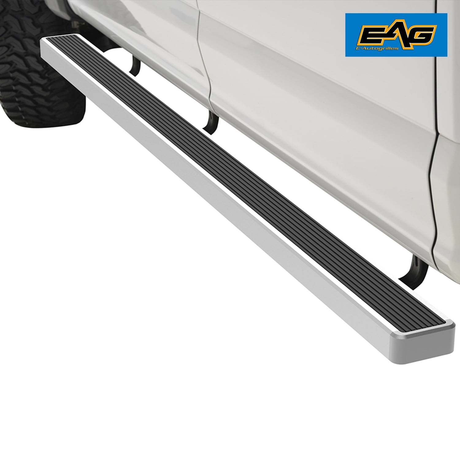 EAG Aluminum 5" Running Boards and Brackets in Chrome fits 9915