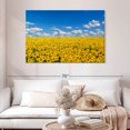 thumbnail image 2 of Elephant Stock Great Sunflower Field Wall Art - Horizontal Canvas Wall Art - Living Room Wall Decor - Nature Canvas - Blue And Green Decor - 48" x 32", 2 of 8