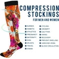 thumbnail image 4 of Coolnut Colorful Daisy Butterfly Compression Socks for Women&Men Circulation-Best Support for Nurses,Running,Athletic-1 Packs, 4 of 7