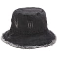 thumbnail image 6 of CoCopeaunts Denim Bucket Hat Retro Ripped Frayed Brim Basin Hat Fashion Street Comfort Fisherman Hat Spring Summer UV Protection, 6 of 8
