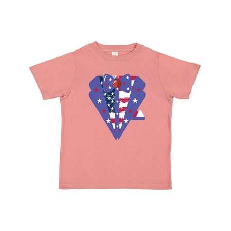 

Inktastic American Flag Tuxedo 4th of July Gift Toddler Boy Girl T-Shirt