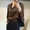 thumbnail image 5 of ZJXFGS Womens Clothes Loose Long Sleeve Shirts For Women Western Outfit For Women Formal Tops Long Sleeve Casual Comfort Colors Tshirt Women'S Lapel Tops Brown 2XL, 5 of 6