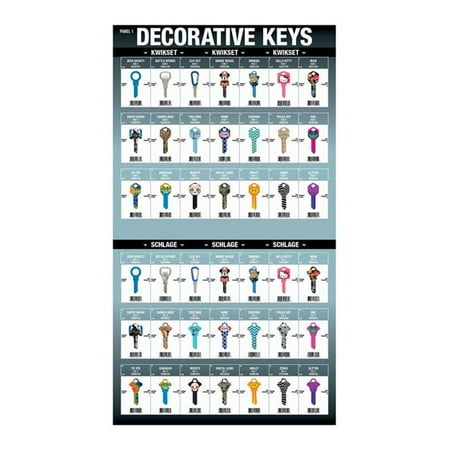 Cardstock Key - Hillman 9007419 30 x 14 x 1 in. White Key Center POP Display Card Stock