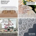thumbnail image 4 of Efavormart 120"x60" White Premium Lace Rectangle Tablecloth Vintage Rustic Decor With Scalloped Frill Edges, 4 of 11
