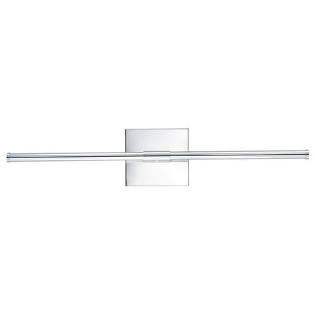 JONATHAN Y Makena 28 in. Chrome Integrated LED Metal Wall Sconce (New Open Box)